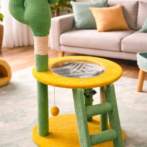 Rascador Premium Cactus Verde/Amarillo