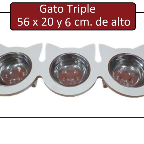 Comedero Gato Triple
