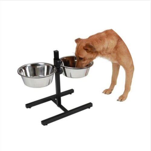 Alternative view of Comedero De Acero Inoxidable Base H