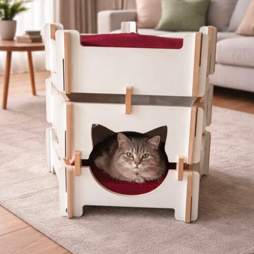 Cucha Escondite Para Gatos Torre