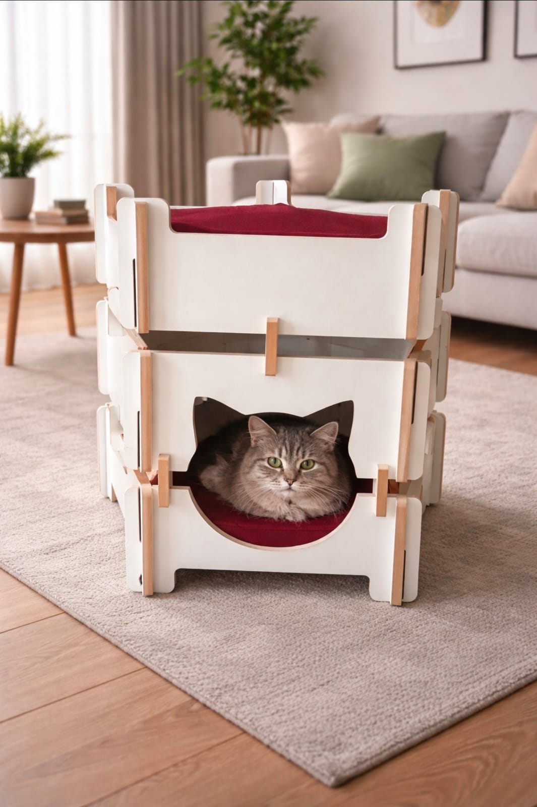 Cucha Escondite Para Gatos Torre