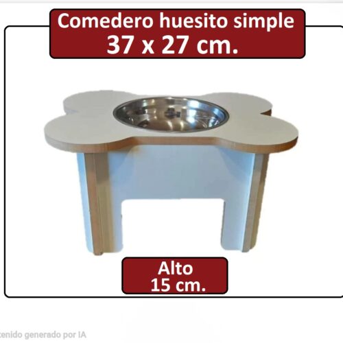 Alternative view of Comedero huesito Chico 15 cm. alto
