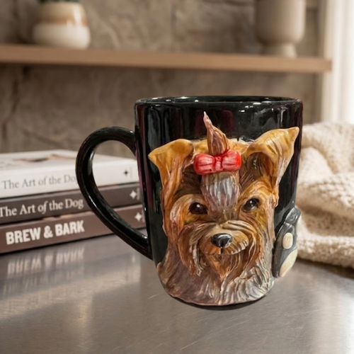 Taza Artesanal 3D "Pet Lover" - Edición Yorkshire Terrier