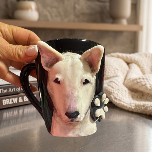 Taza Artesanal 3D "Pet Lover" - Edición Bull Terrier