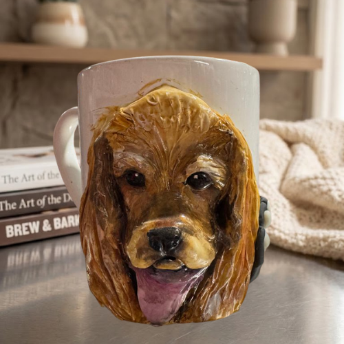 Alternative view of Taza Artesanal 3D "Pet Lover" - Edición Cocker Spaniel