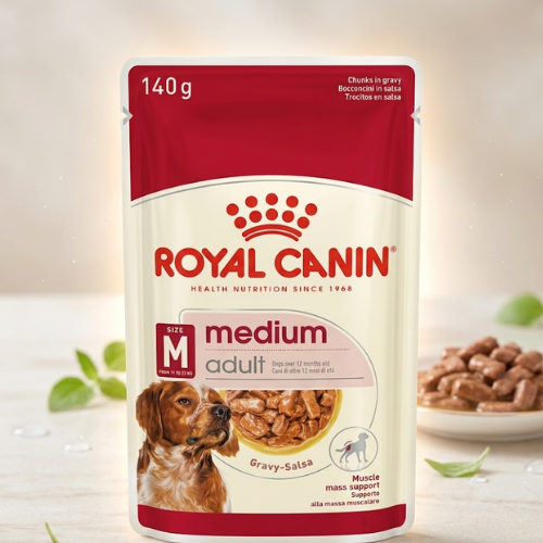 Pouch Royal Canin para Perro Adulto Mediano -140 Gr