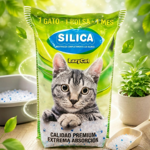 Piedras Sanitarias Silica Gatos Mascotas 3.8lt Lazy Cat