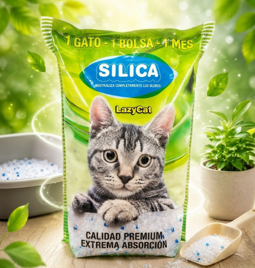 Piedras Sanitarias Silica Gatos Mascotas 3.8lt Lazy Cat