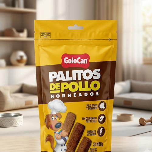 Huesitos Golocan Con Chips De Carne - Golocan120 Gr