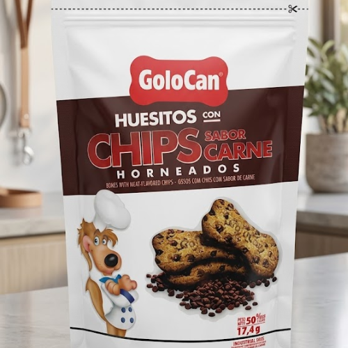 Huesitos Golocan Con Chips De Carne - Golocan120 Gr